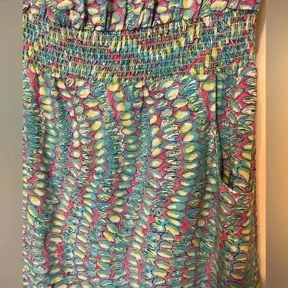 Lilly Pulitzer Jessy One Shoulder Dress Clam Jam with Pockets XS - Picture 2 of 7